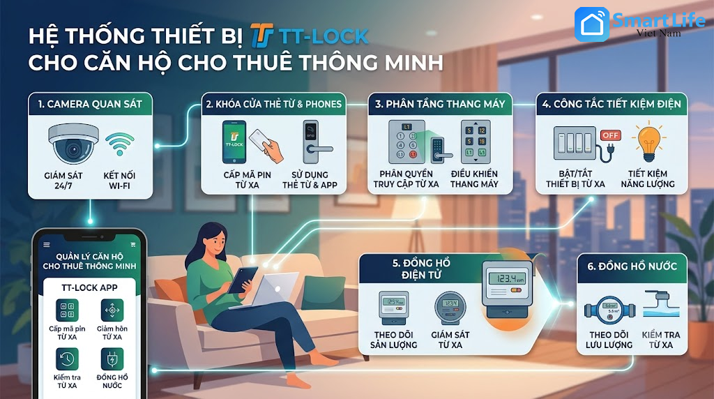 Cac thiet bi cho can ho cho thue thong minh