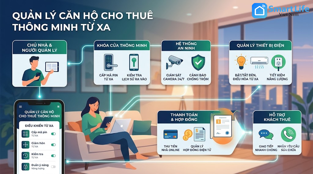 thiet ke can ho cho thue quan ly tu xa qua dien thoai